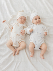 GURCOOC | Áo liền quần trẻ sơ sinh tay dài cotton nguyên chất mùa xuân thu