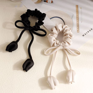 Tulip Ribbon Ruột Vòng Cao Cấp Tối Giản Và Thanh Lịch Tua bờm tóc Thiết Kế Dây Buộc Tóc Phụ Kiện buộc tóc
