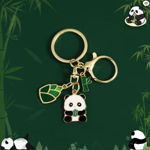 LONGKUI | Cute & Healing Metal Panda Pendant Bag Accessory Small Decorative Item Couples Car Keychain
