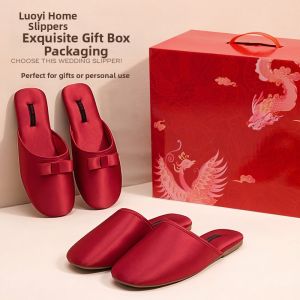 LORiCA | Bridal Red Couple Wedding Slippers Gift Box