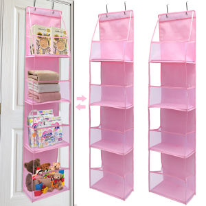 4/6 Layer Hanging Storage Bag Foldable Organizer Over The Door Holder For Hair Accessories Toys Clothes Gadget Storage Holder