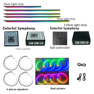 18 in 1 22 in 1 Atmosphere Lights Part Led 213 Color Symphony Main Controller Sub Controller Speaker 35cm 75CM 110CM Light Strip