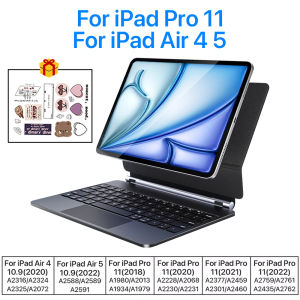 2026 Magic Keyboard Case Backlit Trackpad Magnetic Floating Stand For iPad 11th A16 10th Air 4 5 6 Pro 11 13 M4 12.9 Office Cove