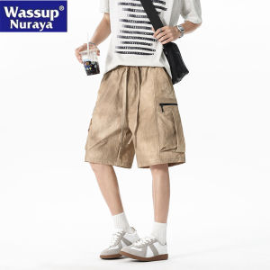 Quần Short Nam Mùa Hè WASSUP NURAYA Ice Silk Quick Dry Casual Couples Workwear Dyed Five-Quarter-Length Loose Fit Youthful