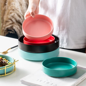 Nordic Style Glazed Ceramic Dishes Set