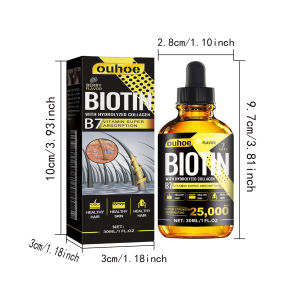 hoegoa | Biotin Hair Oil Collagen Scalp Serum Strengthening Treatment Natural Rosemary Ginseng Extract Thicker Volume Care For All Types