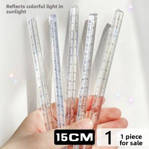 Transparent Adorable Girls Heart Ruler For Elementary School Students