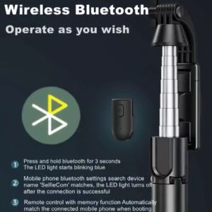 High Quality 4 IN1 1600CM Selfie Stick Tripod With 1/4 Screw With Wireless Bluetooth Remote Monopod Stand Phone Holder