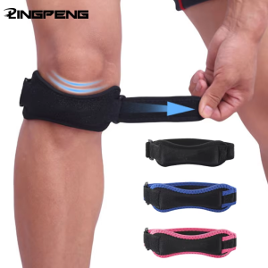 Adjustable Knee Patellar Tendon Support Strap Band Knee Support Brace Pads for Running Basketball Outdoor Sport