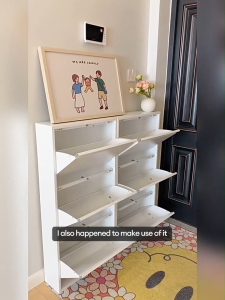 KEVE Steel Shoe Cabinet Waterproof Shoe Rack with Cover Cabinet Space Saver Shoe Cabinet Organizer On Sale
