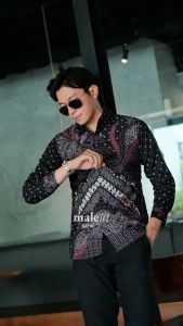 MaleFit Batik - Kemeja Batik Pria Lengan Panjang Slimfit Lapis Furing Motif Laksana