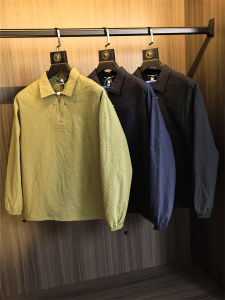 Mountain Order! Lightweight [Seersucker] Waterproof Autumn Men Pure Color Outdoor Lapel Long Sleeves Polo