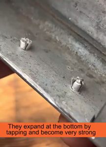 50/100ชิ้น สกรูขยายหัวค้อน / หัวตะปูเจาะอลูมิเนียมขยาย / หมุดย้ำขยายโลหะผสมอลูมิเนียม / หมุดเจาะ / สกรูเกลียวปล่อยขนาดเล็ก