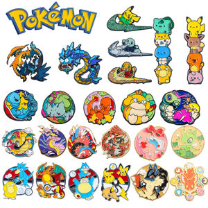 Anime Pokemon Pikachu Squirtle Brooch Badge Monster Elf Pin Cosplay Props Fan Gift Men Women Backpack Jewelry Accessories