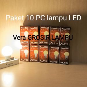 Paket 10 PC lampu LED PANALED Altis 3W Bulb cahaya kuning 3000K E27