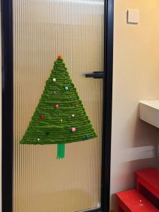 Christmas Decorations Thick Yarn Christmas Tree Door Hanging Ornament DIY Material Kit Atmosphere Sense Christmas Accessories