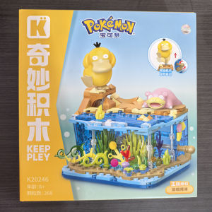 Keeppley Anime Cartoon Pokemon Toys Pikachu Piplup Jigglypuff Hot Air Balloon Building Block Assemble Model  Kids Birthday Gift
