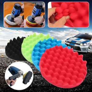 4Pcs Car Polishing Pad Kit 3/4/5/6/7 Inch Self-Adhesive Buffing Wheel Car Detailing Waxing Sponge Pads Auto Care Cleaning Tool