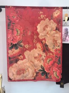 Spring Summer New Floral Print Silk Scarf Korean Style Large Size Versatile Accessory Travel Hairband Womens Fashion Accessories