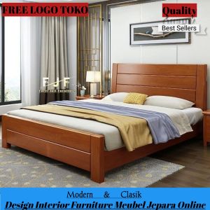 Dipan Kayu Jati Tempat Tidur Minimalis (Pre Order)