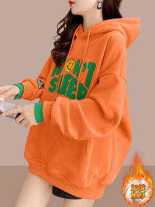 Áo Nỉ Dày Lót Lông Cừu Dài Vừa Phải Thời Trang Cho Nữ Mùa Thu Đông Mới Về Áo Nỉ Thoải Mái Rộng Rãi Đa Năng Hợp Thời Trang Áo Khoác Có Mũ Trùm Đầu