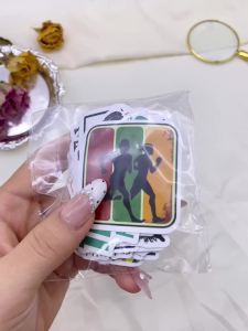 52pcs Running Sport Healthy Stickers Vinyl Sticker Aesthetic Water Bottle Notebook Stickers Office Supplies