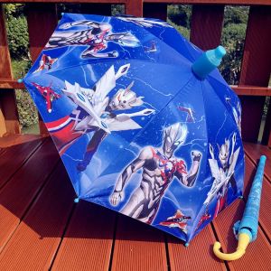 Childrens Cartoon Ultraman Umbrella Sunny And Rainy Dual-Purpose Boys Kindergarten Baby Primary School First Year Special School Umbrella