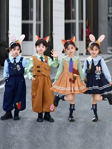 SHABAOSHI | Fox Nick Cosplay Long Sleeve Dress for Kids