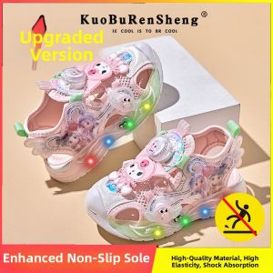 KUOBURENSHENG | Anti-slip Cartoon Style Rotating Buckle Light-up Sandals