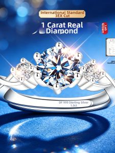 East Beauty | Lab-created Diamond Engagement Ring Silver