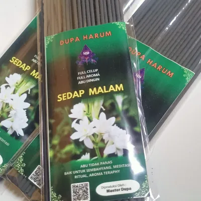 Dupa hio harum aroma Sedap Malam stik wangi premium abu dingin tahan lama 50 pcs panjang 32cm harga murah kualitas terjamin baik untuk sembahyang meditasi ritual aromaterapi pengharum ruangan