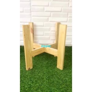 Standing Pot Kayu Kaki 4 Hiasan Pajangan Dekorasi Ruang Tamu Aesthetic