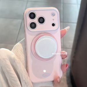 WEIXIN | Magnetic Adsorption Ins Style Colorful Mirror Frame Bumper Case for iPhone