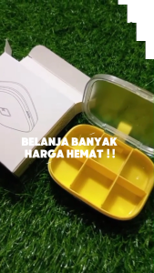 PG Kotak Tempat Obat Vitamin Harian 6 Sekat dengan Tutup Transparan