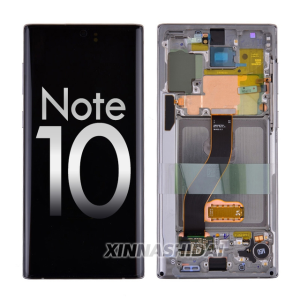 High Quality OLED Lcd For Samsung Galaxy Note 10 Display LCD Touch Screen Digitizer Assembly Repair With Frame Back Cover