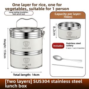 YONGLE | Insulated Bento Box With Partitions High Capacity Portable