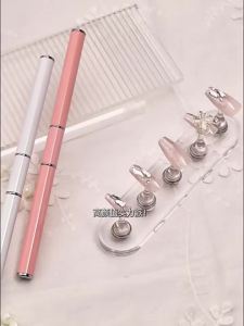 1/5PCS Rhinestone Picker Dual-Ended Wax Pencil with Steel Tip Dotting Tool for Nail Art Gems Crystals Manicure DIY
