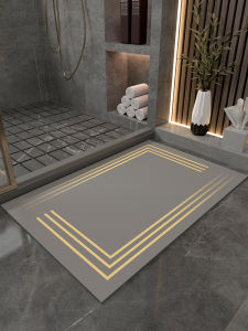 Quick Dry Bathroom Mat Senior Anti-Slip Silicon Dendroid Floor Mat Door Mat Modern Style Rectangular Home Use Bathroom Mat