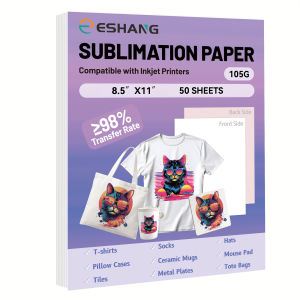 A4/Letter Size Sublimation Paper for Inkjet Printer 105g or 125g Sublimation Transfer Blanks Paper Material DIY T-Shirts Mugs
