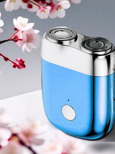 Mini Electric Shaver for Men Rechargeable Titanium Blade Waterproof Dual Blade Shaving Razor Portable And Skin Friendly