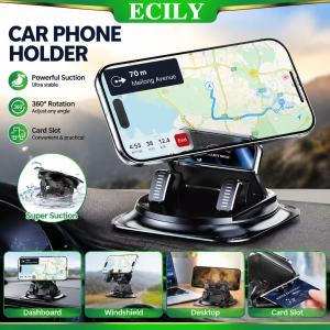 【🔥Hot Sellers🔥】2Pcs 2-in-1 Car Phone Holder Anti-Slip Dashboard Mount 360° Rotation Universal Mobile Phone Stand with Parking Number Plate Heavy Duty Non-Slip Car Accessories
