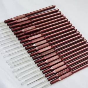 5PCS 0.6mm Crochet Hooks For Dreadlocks Plastic Soft Handles Crochet Hook Weave Needles With Stainless Steel 0.6mm