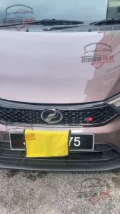 Perodua Bezza 2021-2024 Front Grill Glossy Black (Mini Cooper Style) RS/GR Grilled Plug And Play Honeycomb