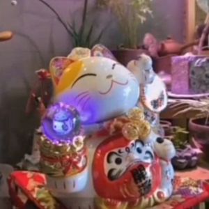 23cm Lucky cat Fortune cat 23cm Shop opening gift Business deco Fengshui 风水 招财猫 幸福猫 大招财猫 开运 招财金运
