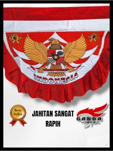 bendera background Garuda lidah umbul umbul gelombang kualitas terbaik