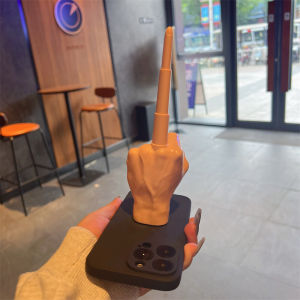 Creative Expansive Vertical Middle Finger iPhone Case Funny Exaggerated Neurotic Personality Protection Shell Apple Compatible