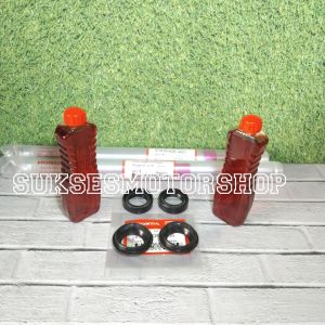 Paketan komplit as haluan shock depan seal shock sil tutup debu oli shok motor honda beat f1 esp street pop scoopy spacy vario 125 150