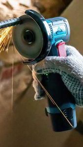 Mesin Gerinda Mini Cordless Angle Grinder Gerinda Tangan Electrik 12 V 1 Baterai 2 Baterai