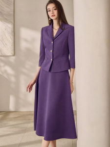 Roey s house | French Style Saffron Purple Women Set for Early Autumn 2-Piece