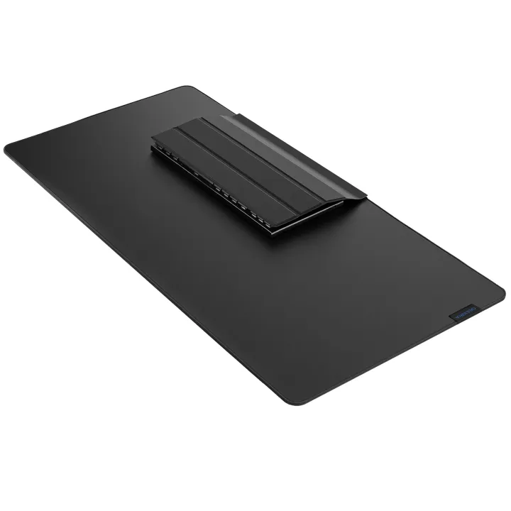 GEEKRIA Leather Desk Pad Protector, Mouse Pad with Dust Cover, Desk Mat, Non-Slip Desk Pad, Waterproof Vegan Leather Desk Blotter Mat, Desk Cover for Office